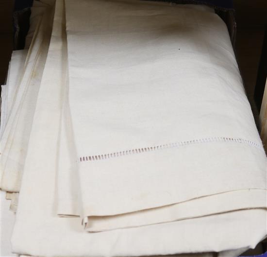 Six plain french Provincial linen sheets